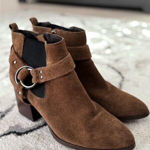 Brown Suede Ankle Boots